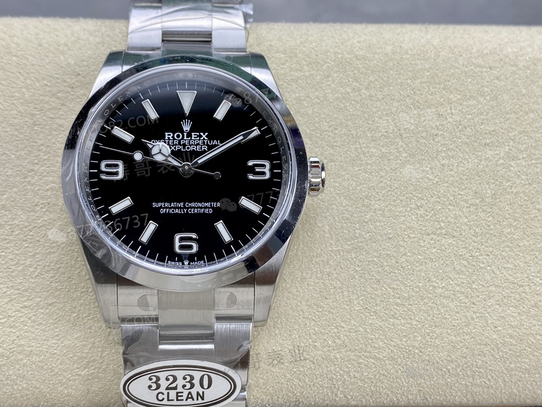 Clean Rolex Explorer I 36 mm 3230 mekanizmalı — bir bakışta replika olduğu belli olur mu? — 2. fotoğraf