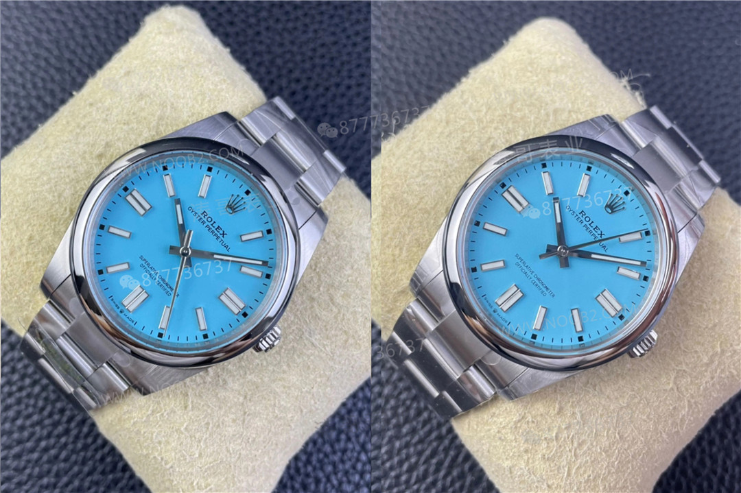 Clean Rolex Oyster Perpetual, VS Factory Perpetual Tiffany mavisi ile karşıya: Hangisi daha üstün? — 2. fotoğraf