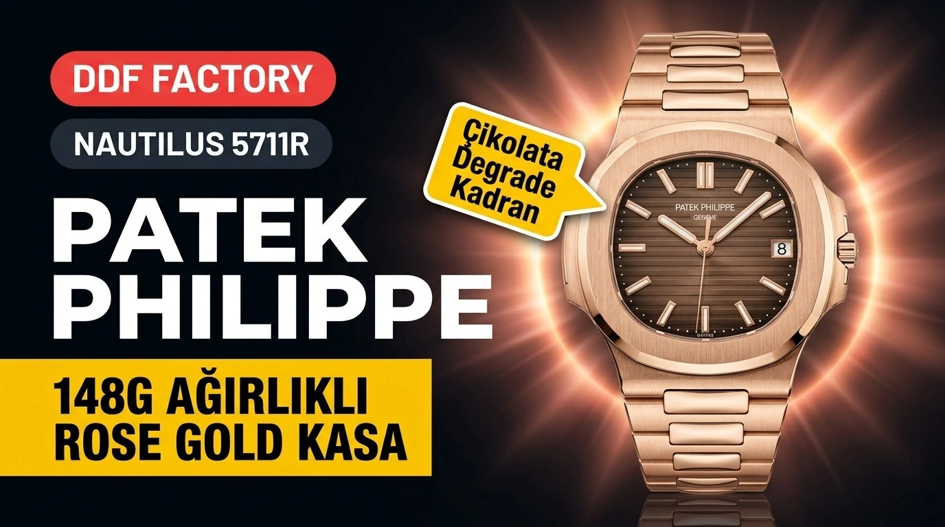 DDF Patek Philippe Nautilus 5711R Rose Gold Ağırlıklı Kasa İncelemesi