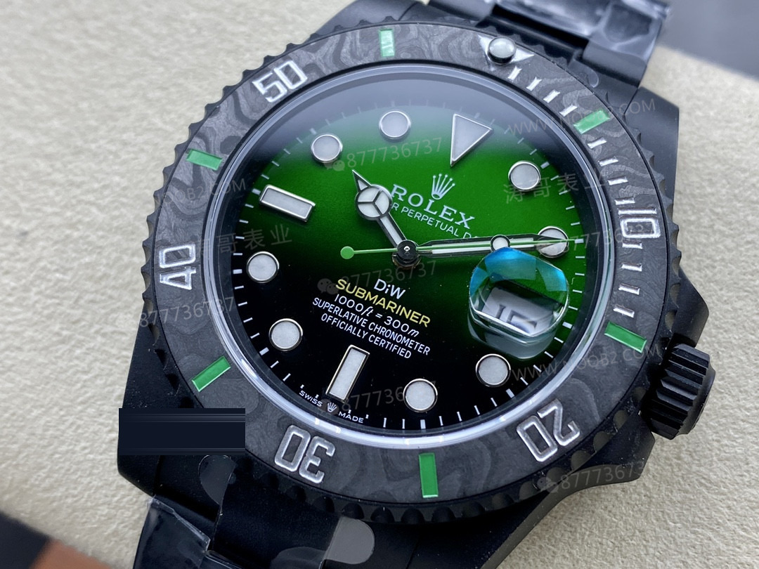 Dikkat: VS Factory Rolex DIW modifiye karbon fiber degrade yeşil su hayaleti tek seferde işi çözer mi? — 3. fotoğraf