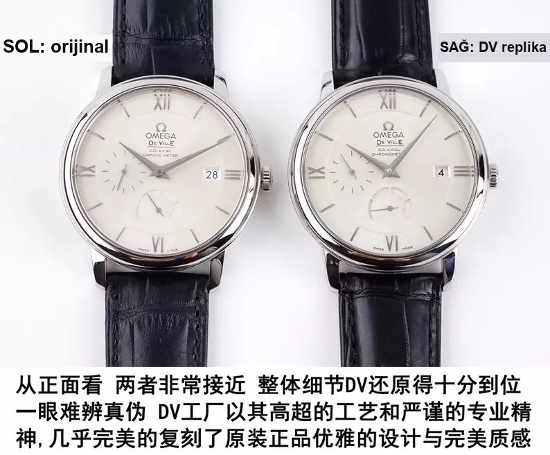 DV Factory Omega De Ville güç göstergeli 424 çok fonksiyonlu replika saat gerçek-replika karşılaştırması ve incelemesi — 5. fotoğraf