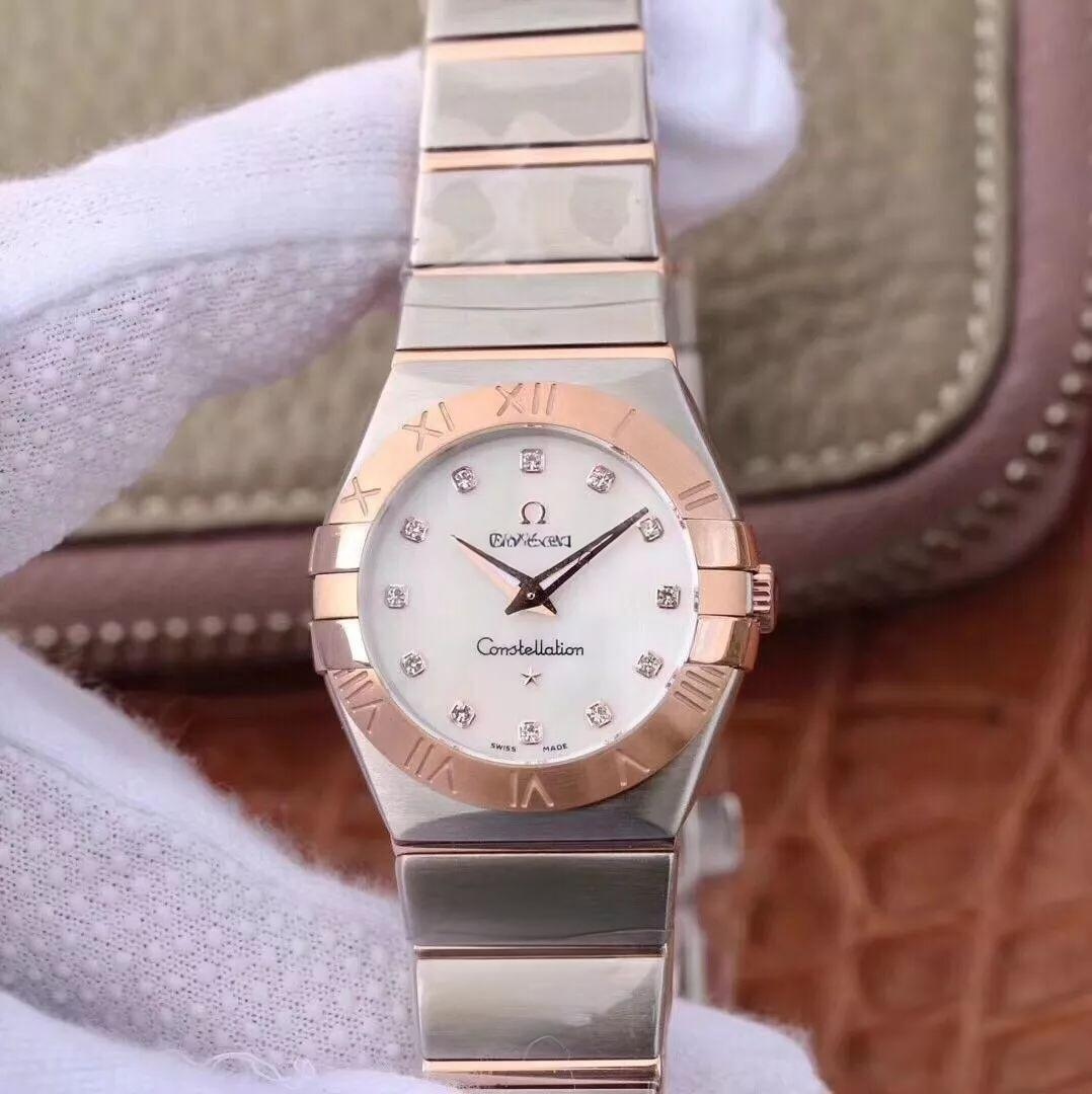 En Güncel 3S (SSS) Fabrikası Omega Constellation Orijinal Mekanizma 27 MM Kuvars Kadın Replika Saat Gerçek-Replika Karşılaştırması ve Orijinal İnceleme — 8. fotoğraf