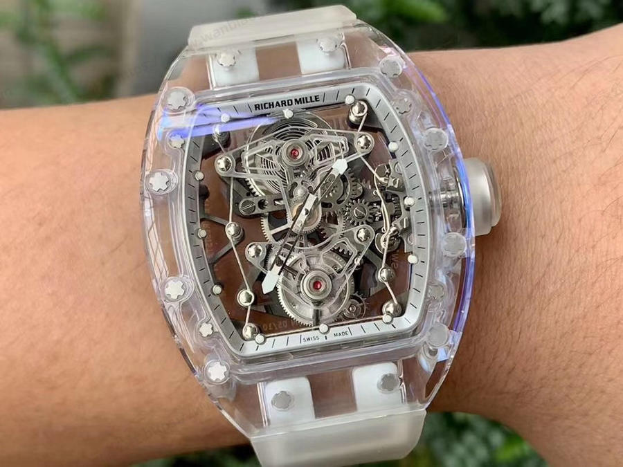 EUR Factory Richard Mille tam şeffaf tourbillon RM056 saat incelemesi — 1. fotoğraf