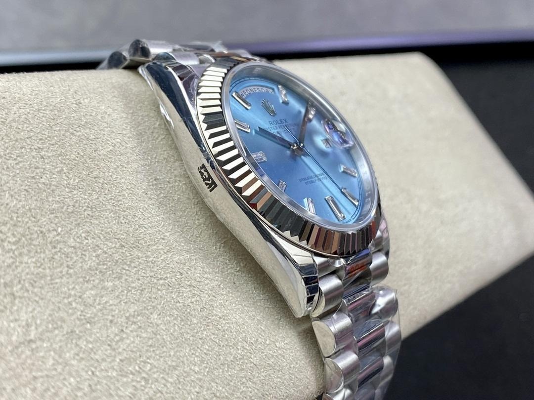 EW Factory Rolex Day-Date buz mavisi kadran m228236 işçilik incelemesi — 6. fotoğraf