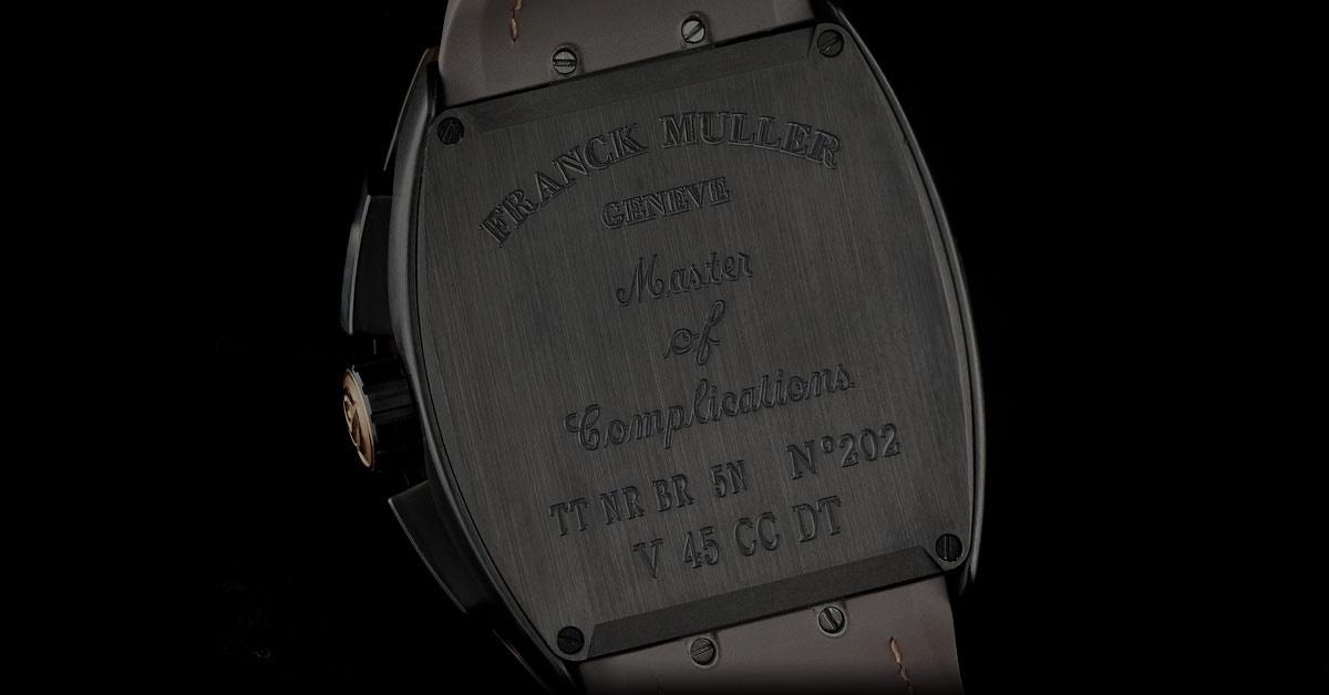 Franck Muller Vanguard Kronograf kasa arkası