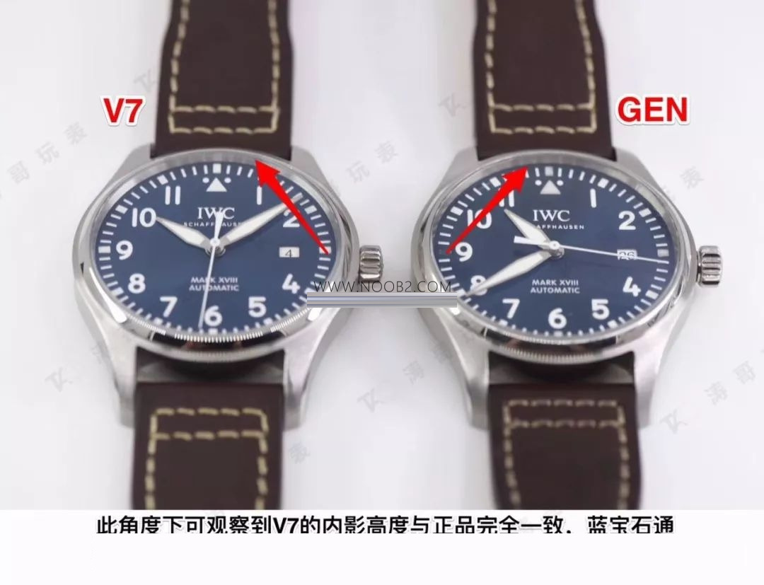 Gerçek İsviçre mekanizmalı V7 Factory IWC Mark XVIII ETA2892 mekanizmasının orijinalle karşılaştırmalı incelemesi — 7. fotoğraf