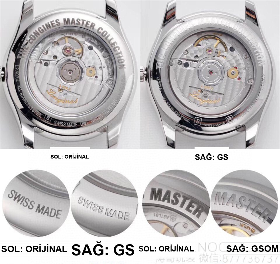 Gerçek-replika incelemesi: 2019 yeni GS Factory Longines Master Collection ay evreli, orijinaliyle karşılaştırma — almaya değer mi? — 7. fotoğraf