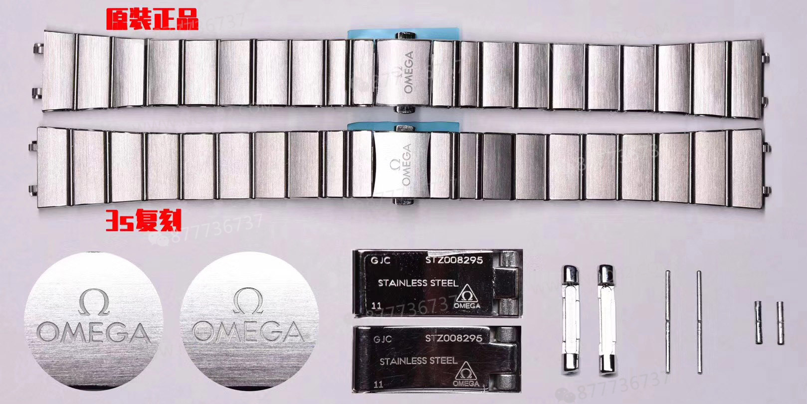 Gerçek-replika karşılaştırması: 3S Factory Omega Constellation 28 mm kadın kuvars kol saati — 3. fotoğraf
