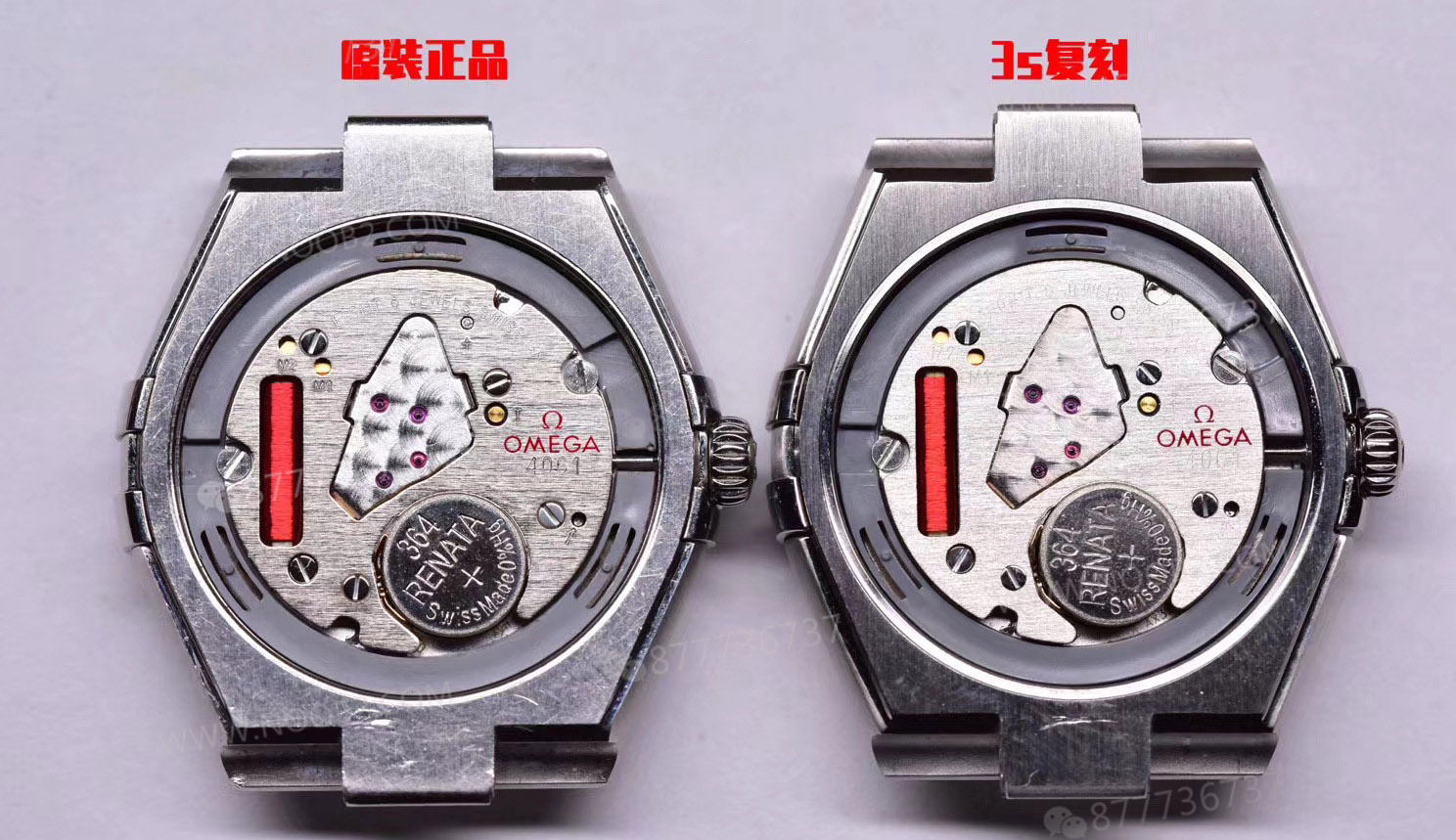 Gerçek-replika karşılaştırması: 3S Factory Omega Constellation 28 mm kadın kuvars kol saati — 7. fotoğraf