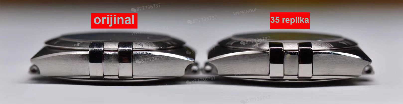 Gerçek-replika karşılaştırması: 3S Factory Omega Constellation 28 mm kadın kuvars kol saati — 16. fotoğraf