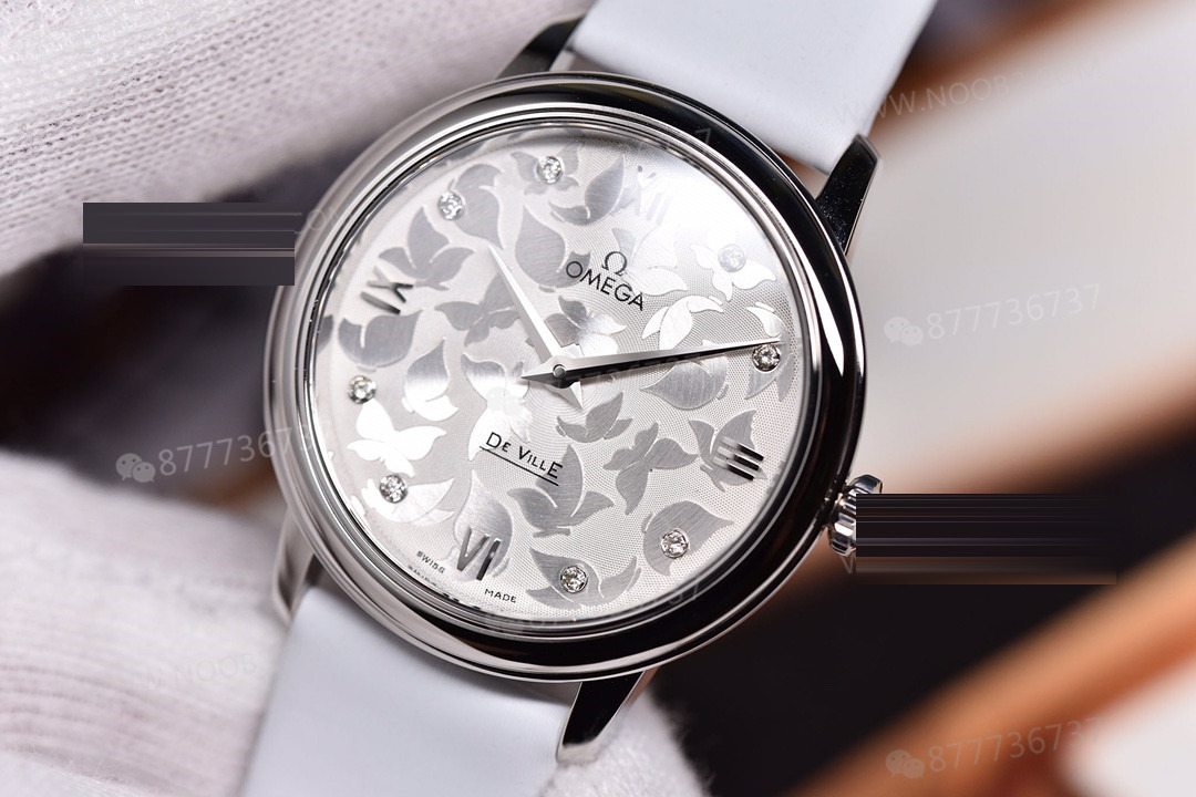 Gerçek-Replika Karşılaştırması: 3S Factory Omega De Ville Prestige Butterfly Kadın Kol Saati — 4. fotoğraf