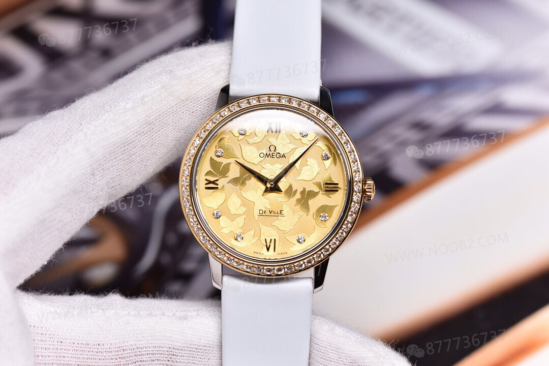 Gerçek-Replika Karşılaştırması: 3S Factory Omega De Ville Prestige Butterfly Kadın Kol Saati — 13. fotoğraf