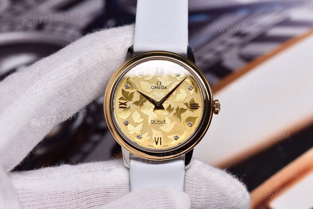 Gerçek-Replika Karşılaştırması: 3S Factory Omega De Ville Prestige Butterfly Kadın Kol Saati — 14. fotoğraf