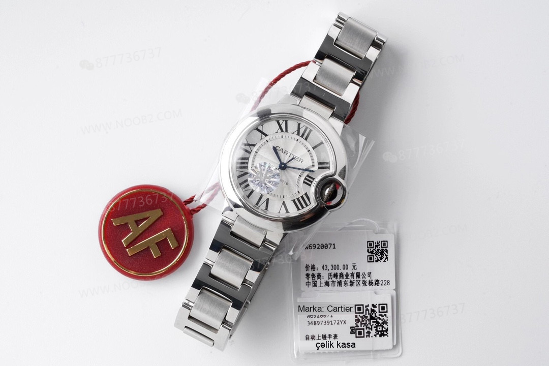 Gerçek-replika karşılaştırması: AF Factory Cartier Ballon Bleu 33 mm pembe kadran 076 orijinal mekanizma bir bakışta ele verir mi? — 13. fotoğraf
