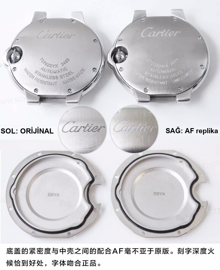 Gerçek-replika karşılaştırması: AF Factory Cartier Ballon Bleu 33 mm pembe kadran 076 orijinal mekanizma bir bakışta ele verir mi? — 20. fotoğraf