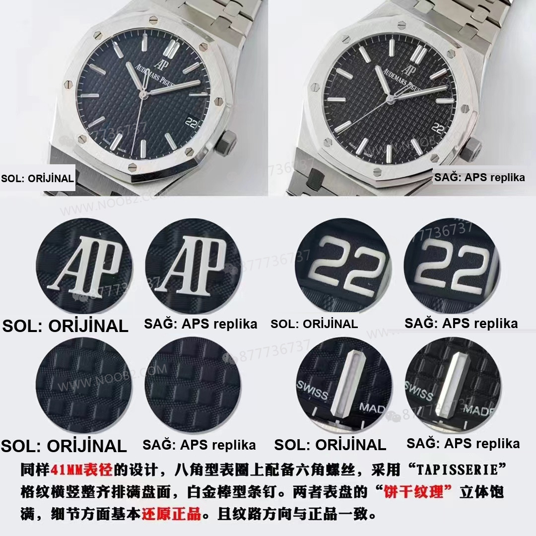 Gerçek-replika karşılaştırması: APS Factory Audemars Piguet Royal Oak 15500'ün yükseltilmiş 4302 entegre mekanizmasının işçiliği nasıl? — 3. fotoğraf