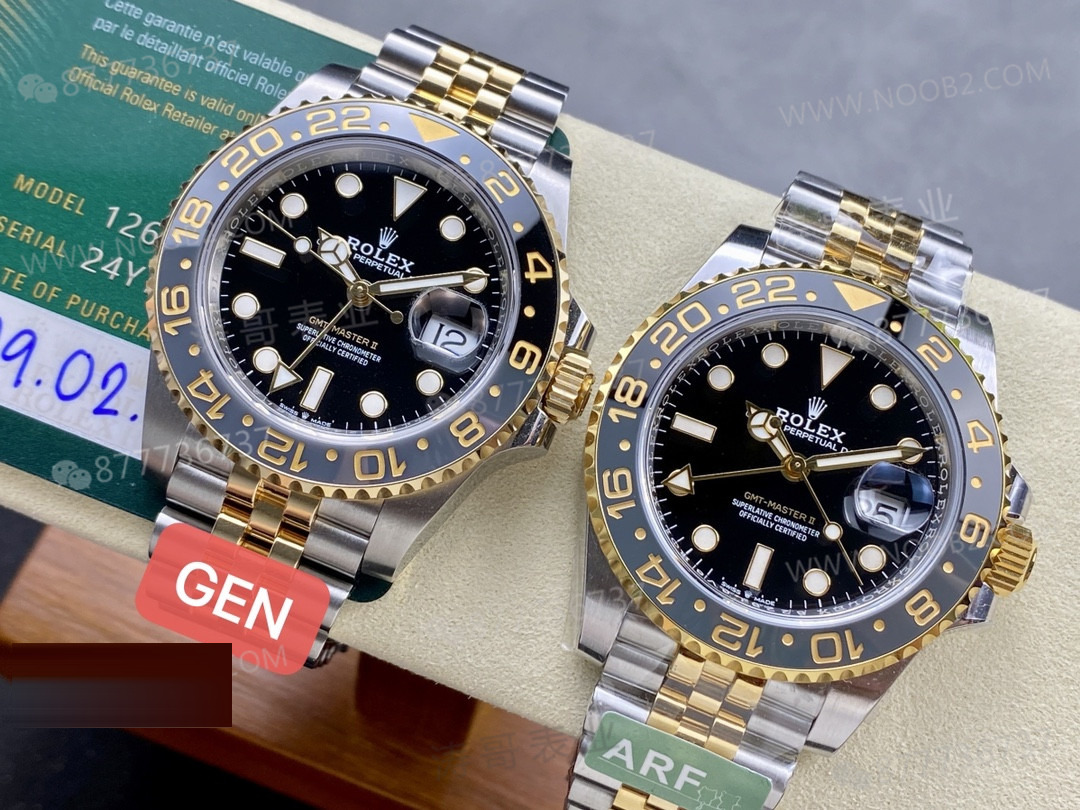 Gerçek-replika karşılaştırması: ARF Factory Rolex ağırlıklandırılmış GMT iki renkli asetli yumurta bezel gerçekten 166 gram mı? — 4. fotoğraf