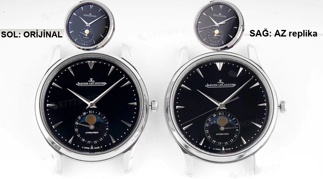 Gerçek-replika karşılaştırması: AZ Factory Jaeger-LeCoultre Master Moonphase q1368470 saati nasıl? — 2. fotoğraf