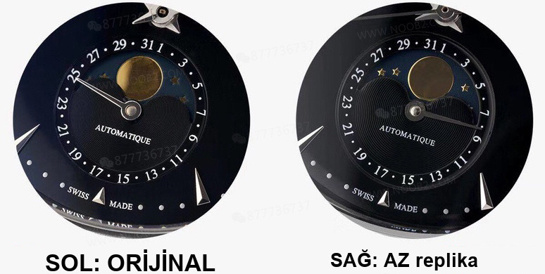 Gerçek-replika karşılaştırması: AZ Factory Jaeger-LeCoultre Master Moonphase q1368470 saati nasıl? — 6. fotoğraf