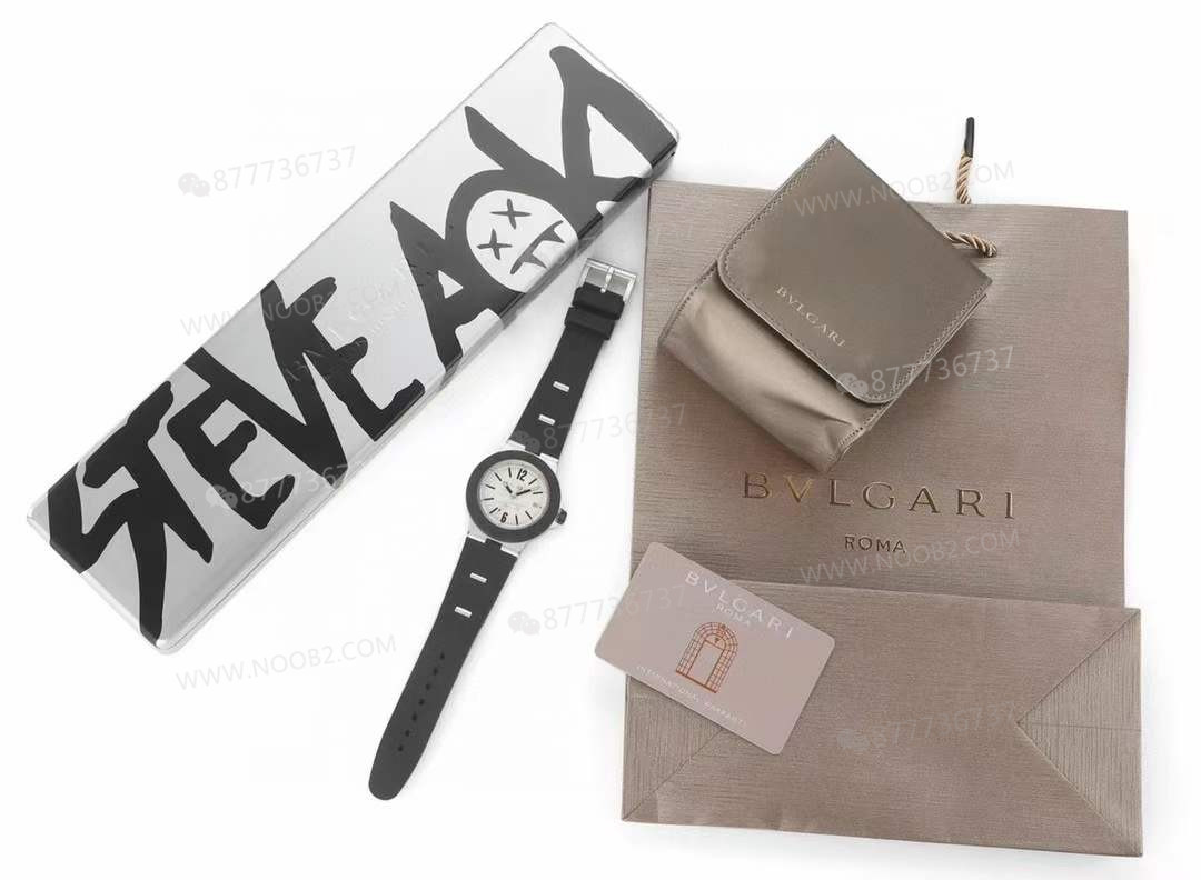 Gerçek-replika karşılaştırması: BVF Factory Bulgari 103539 STEVE AOKI iş birliği üç renk ok — 21. fotoğraf