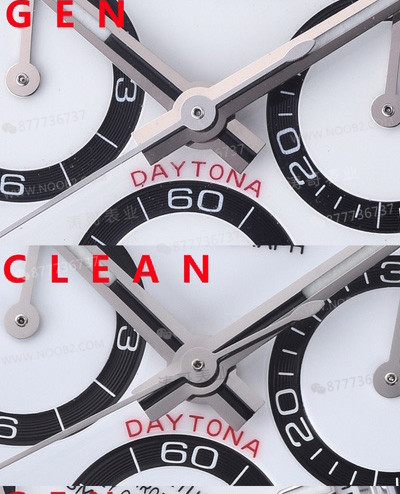 Gerçek-replika karşılaştırması: Clean Daytona 126500 Panda 4131 mekanizma orijinalle karşılaştırma — 5. fotoğraf