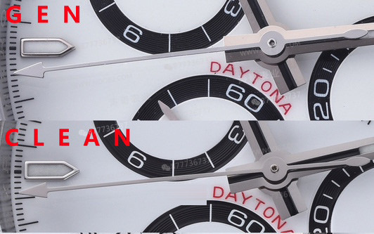 Gerçek-replika karşılaştırması: Clean Daytona 126500 Panda 4131 mekanizma orijinalle karşılaştırma — 7. fotoğraf