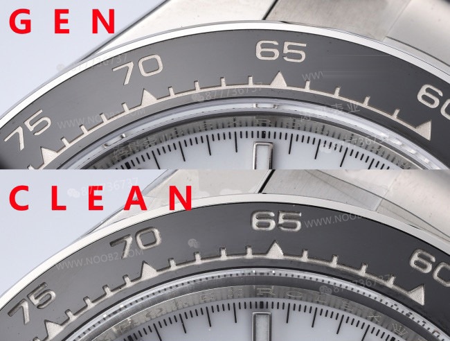 Gerçek-replika karşılaştırması: Clean Daytona 126500 Panda 4131 mekanizma orijinalle karşılaştırma — 14. fotoğraf
