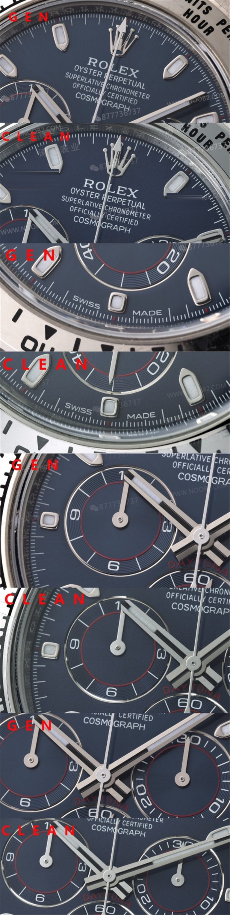 Gerçek-Replika Karşılaştırması: Clean Rolex Beyaz Altın Daytona Blue Cat m116509 Alınmaya Değer mi? — 8. fotoğraf