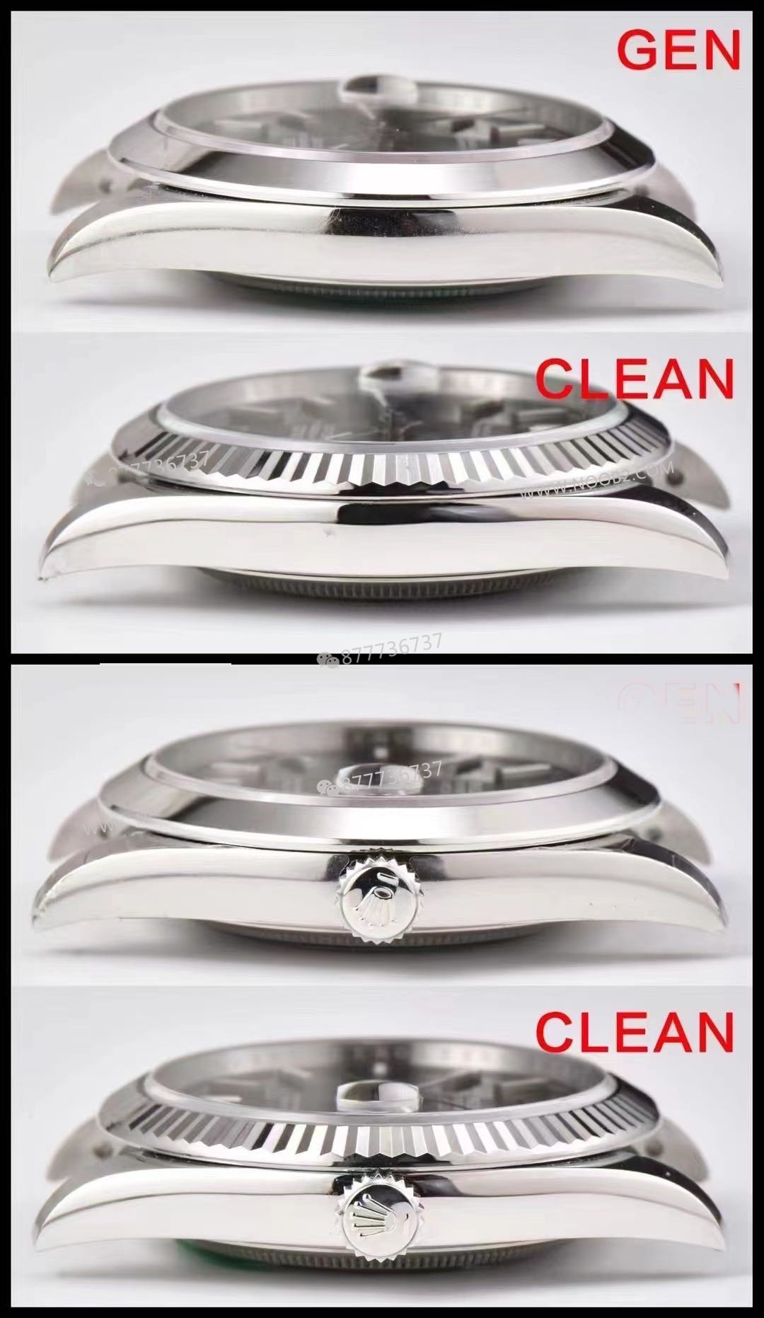 Gerçek-replika karşılaştırması: Clean Rolex Datejust nane yeşili kadran ilk bakışta replika belli olur mu? — 12. fotoğraf