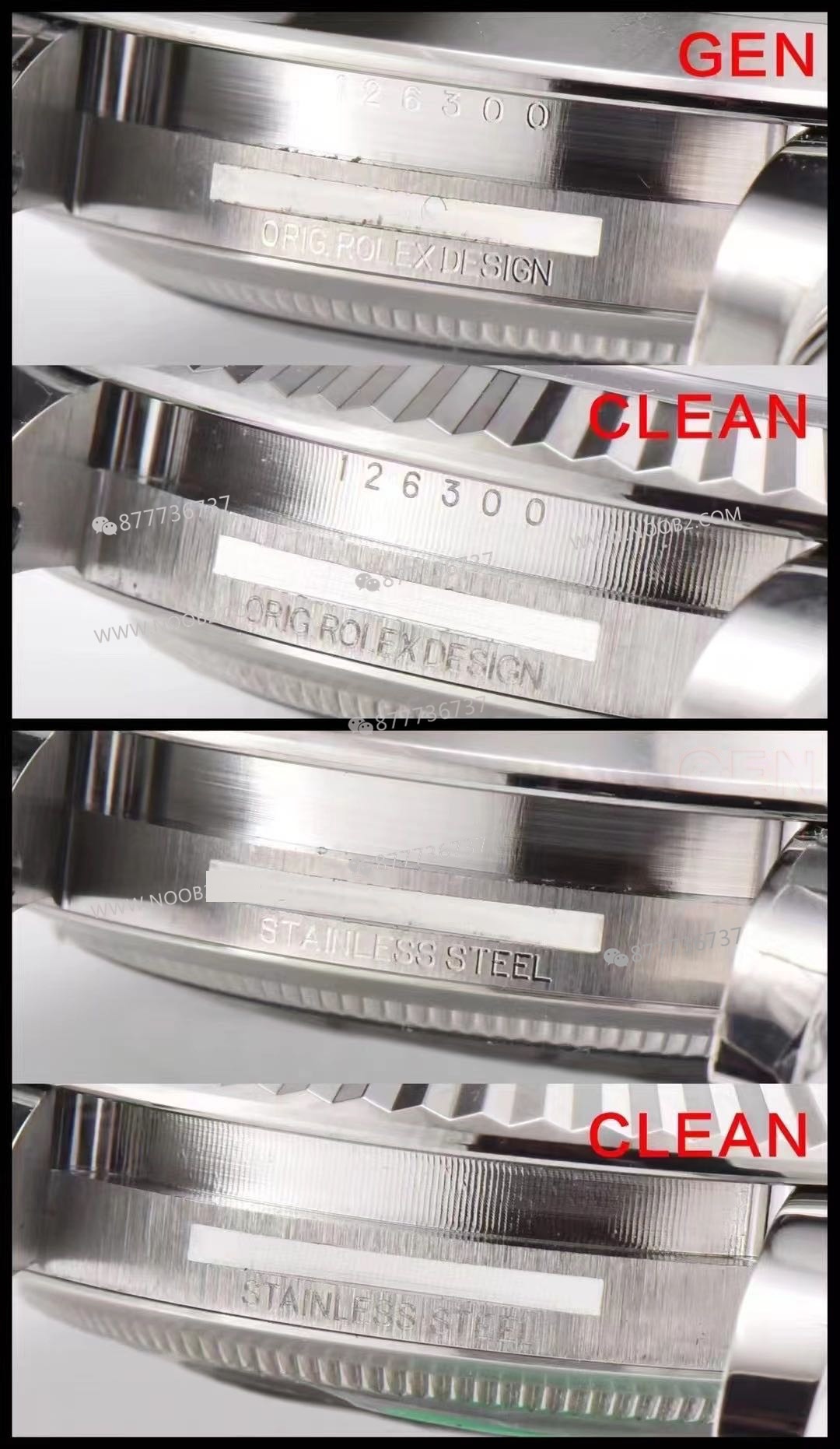 Gerçek-replika karşılaştırması: Clean Rolex Datejust nane yeşili kadran ilk bakışta replika belli olur mu? — 13. fotoğraf