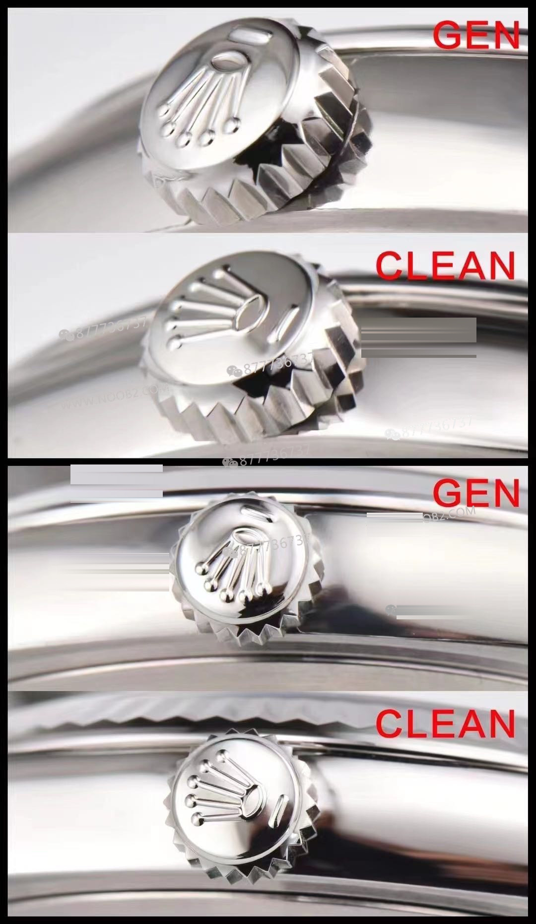 Gerçek-replika karşılaştırması: Clean Rolex Datejust nane yeşili kadran ilk bakışta replika belli olur mu? — 14. fotoğraf
