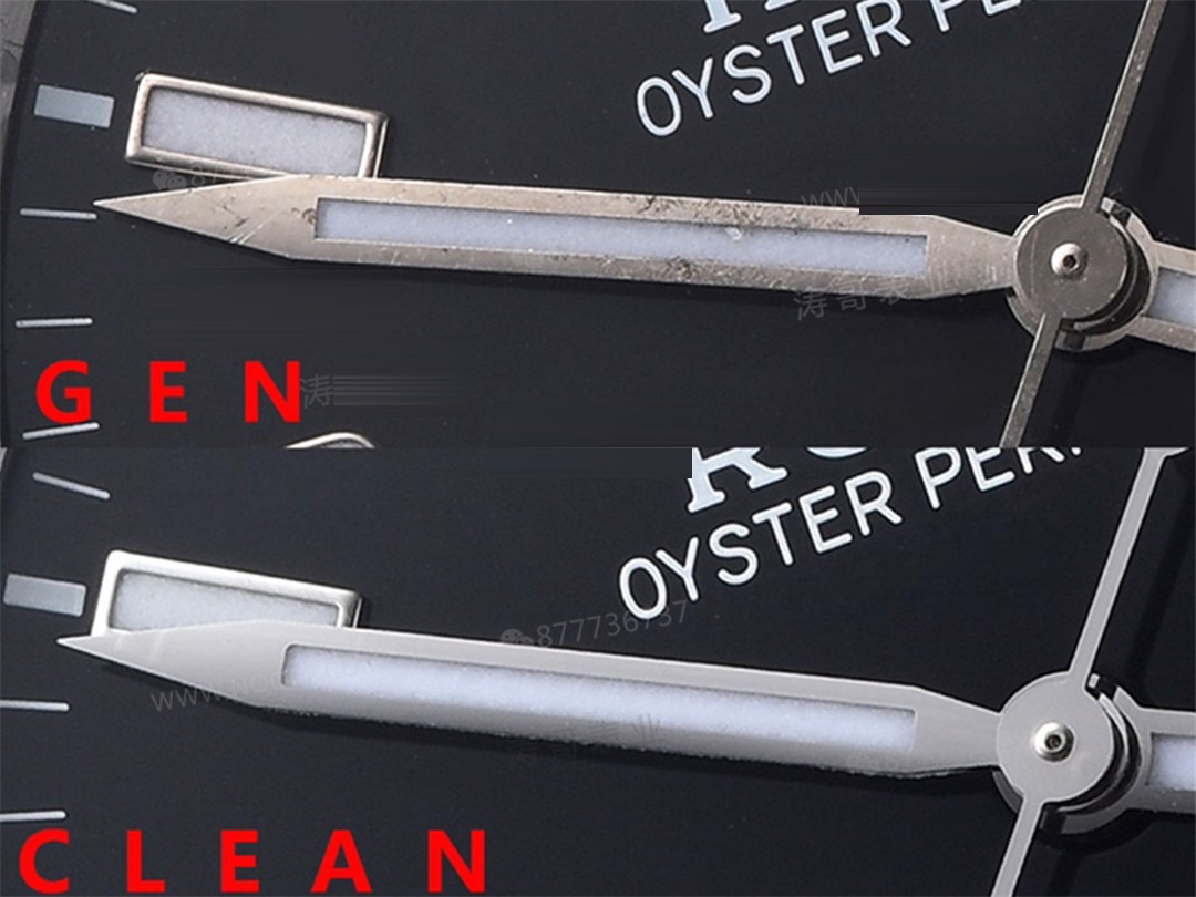 Gerçek-Replika Karşılaştırması: Clean Rolex Explorer Birinci Nesil m214270, 3132 Mekanizma, 39 mm — 6. fotoğraf