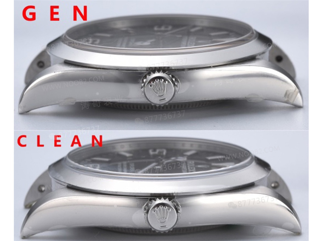 Gerçek-Replika Karşılaştırması: Clean Rolex Explorer Birinci Nesil m214270, 3132 Mekanizma, 39 mm — 14. fotoğraf
