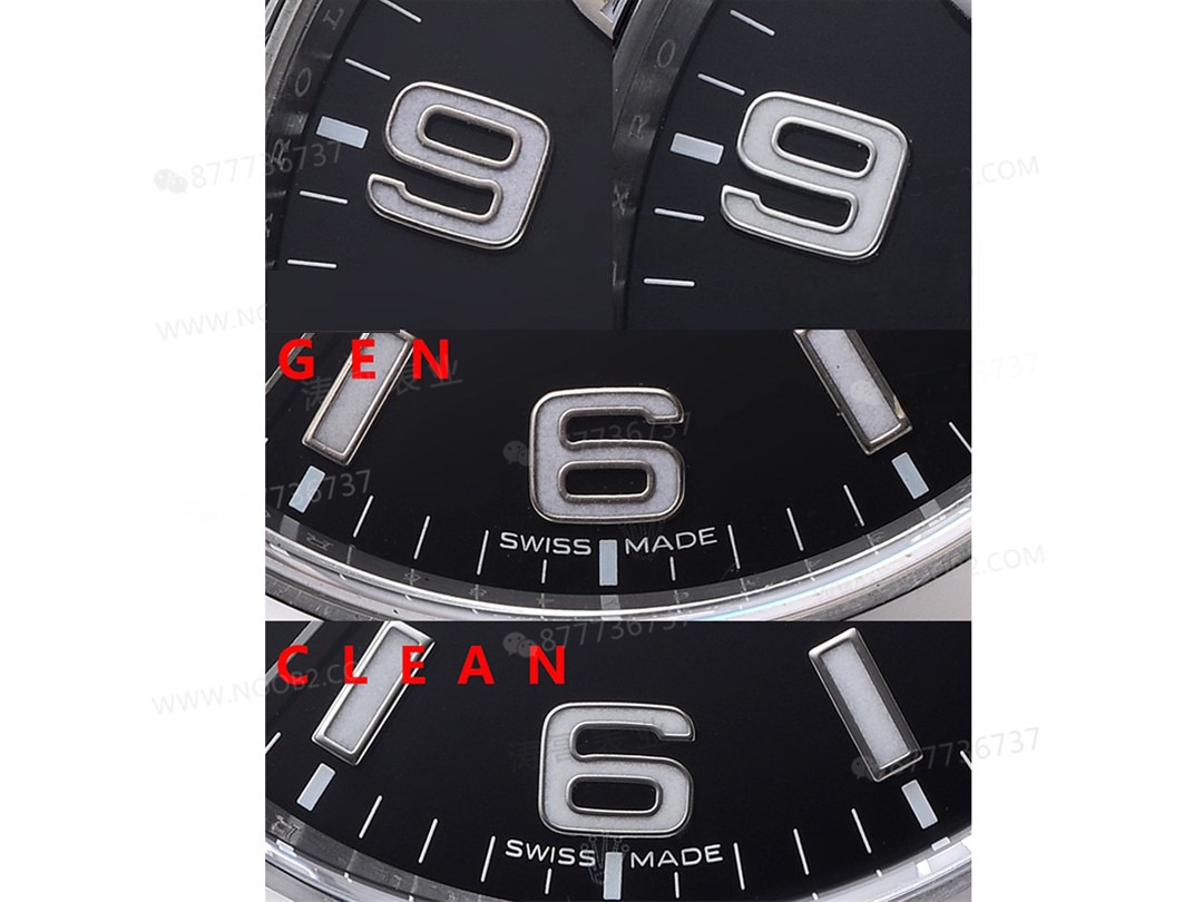 Gerçek-Replika Karşılaştırması: Clean Rolex Explorer Birinci Nesil m214270, 3132 Mekanizma, 39 mm — 3. fotoğraf