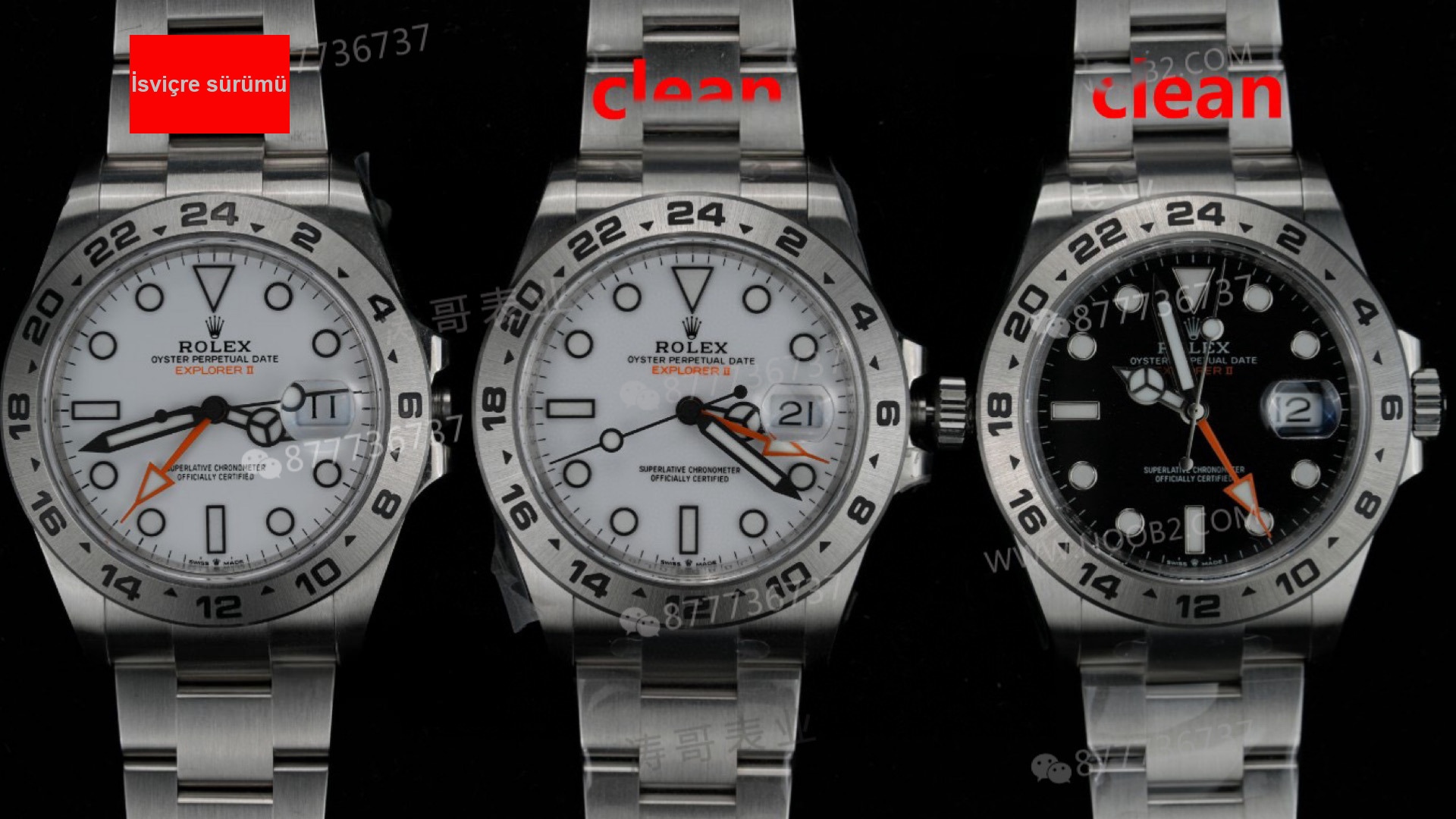 Gerçek-replika karşılaştırması: Clean Rolex Explorer II ile orijinalin karşılaştırması — 1. fotoğraf