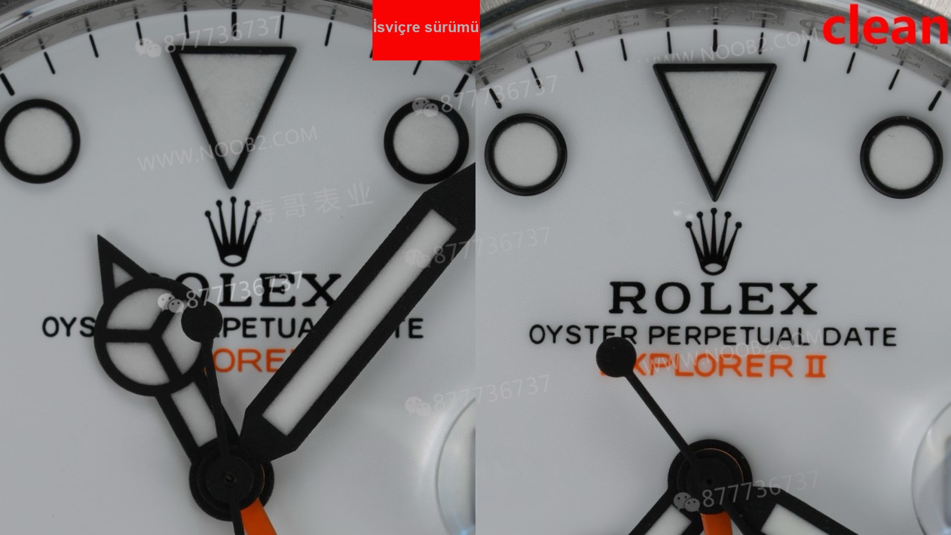 Gerçek-replika karşılaştırması: Clean Rolex Explorer II ile orijinalin karşılaştırması — 8. fotoğraf