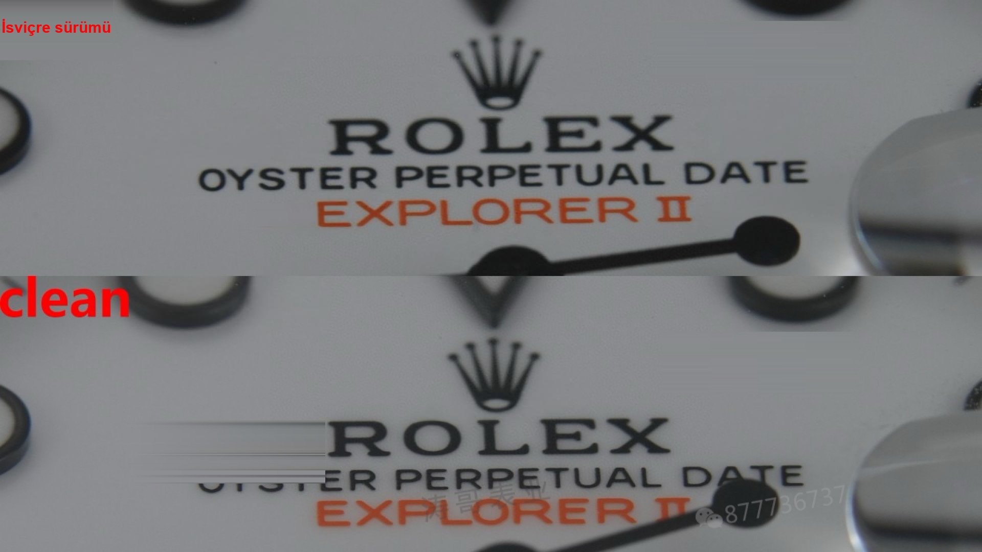 Gerçek-replika karşılaştırması: Clean Rolex Explorer II ile orijinalin karşılaştırması — 11. fotoğraf