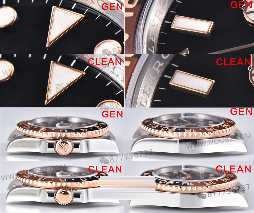 Gerçek-replika karşılaştırması: Clean Rolex GMT 126711 Root Beer bezelinin kalitesi iyi mi? — 2. fotoğraf