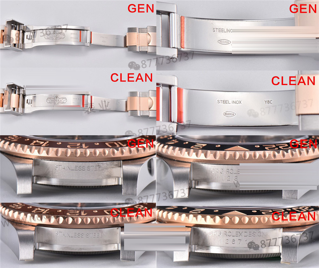 Gerçek-replika karşılaştırması: Clean Rolex GMT 126711 Root Beer bezelinin kalitesi iyi mi? — 5. fotoğraf