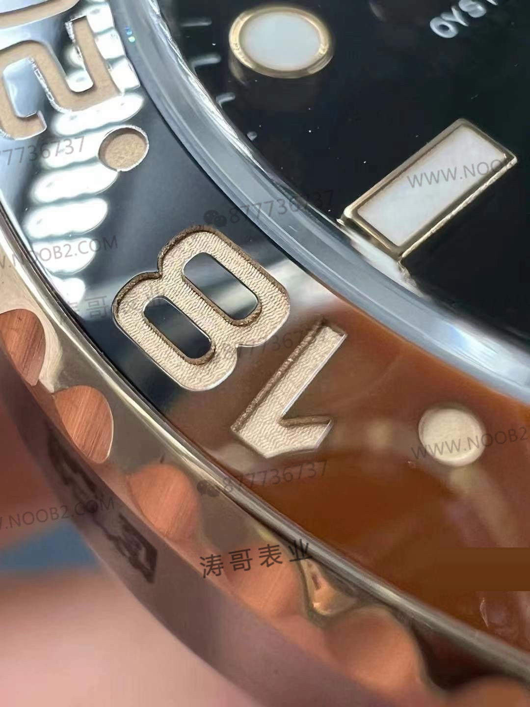 Gerçek-replika karşılaştırması: Clean Rolex GMT 126711 Root Beer bezelinin kalitesi iyi mi? — 9. fotoğraf
