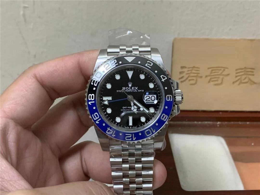 Gerçek-Replika Karşılaştırması: Clean Rolex GMT Inter Milan Bezel (Mavi-Siyah Bezel) — 2. fotoğraf