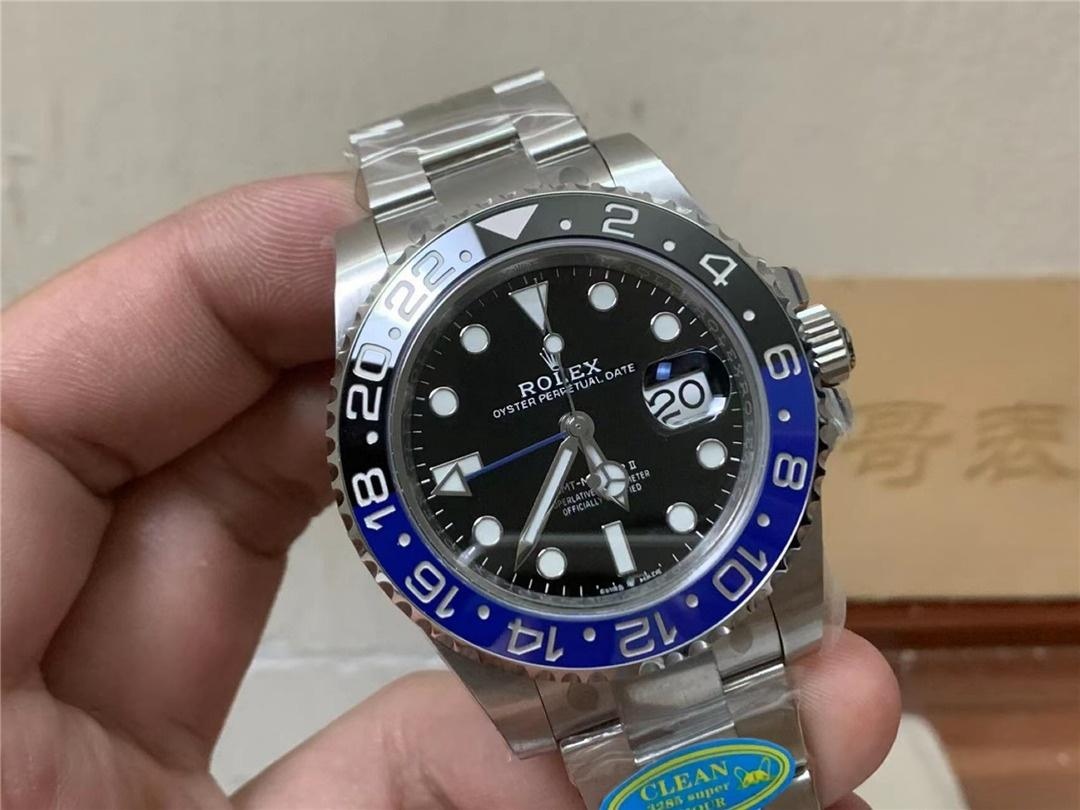 Gerçek-Replika Karşılaştırması: Clean Rolex GMT Inter Milan Bezel (Mavi-Siyah Bezel) — 5. fotoğraf