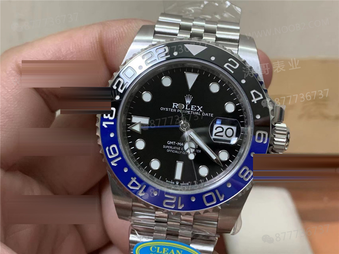 Gerçek-Replika Karşılaştırması: Clean Rolex GMT Inter Milan Bezel (Mavi-Siyah Bezel) — 6. fotoğraf