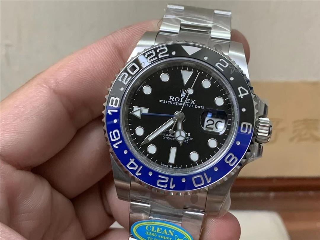 Gerçek-Replika Karşılaştırması: Clean Rolex GMT Inter Milan Bezel (Mavi-Siyah Bezel) — 7. fotoğraf