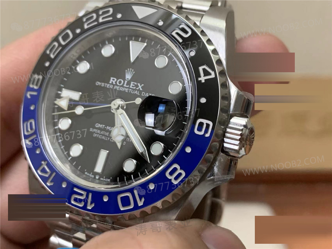 Gerçek-Replika Karşılaştırması: Clean Rolex GMT Inter Milan Bezel (Mavi-Siyah Bezel) — 10. fotoğraf