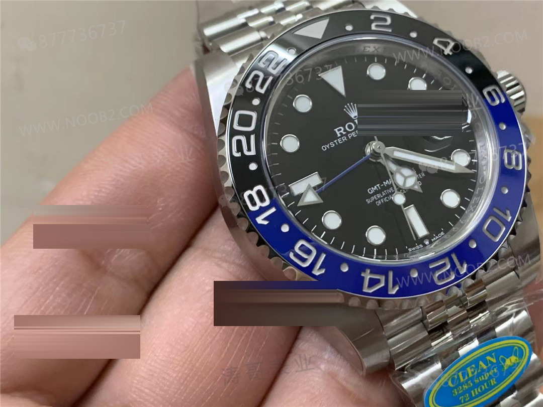 Gerçek-Replika Karşılaştırması: Clean Rolex GMT Inter Milan Bezel (Mavi-Siyah Bezel) — 11. fotoğraf