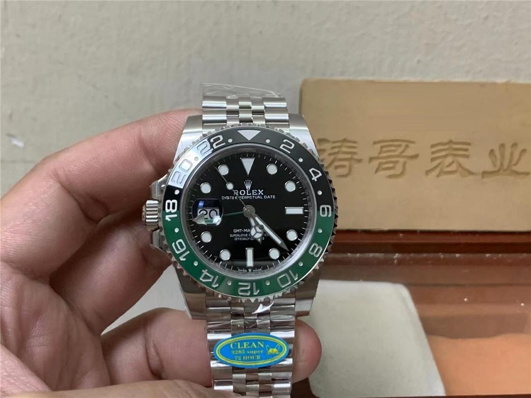 Gerçek-replika karşılaştırması: Clean Rolex GMT Sprite bezel Dandong 3285 mekanizması orijinaline uygun mu? — 5. fotoğraf