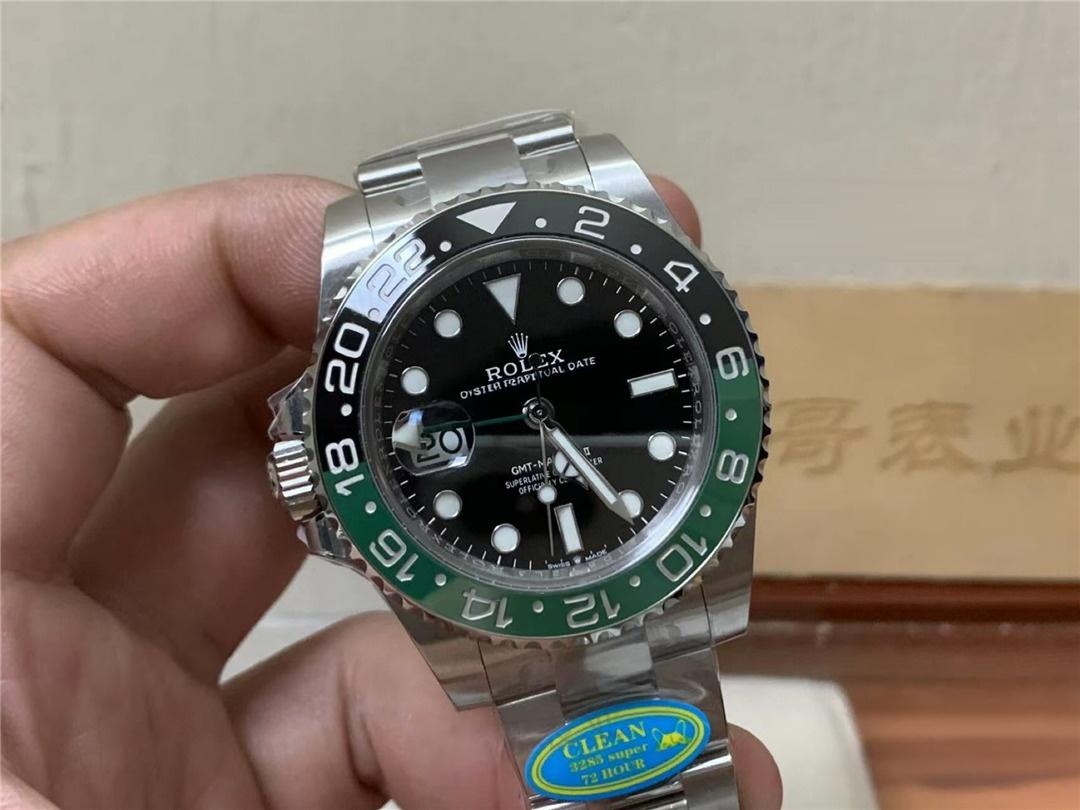Gerçek-replika karşılaştırması: Clean Rolex GMT Sprite bezel Dandong 3285 mekanizması orijinaline uygun mu? — 6. fotoğraf