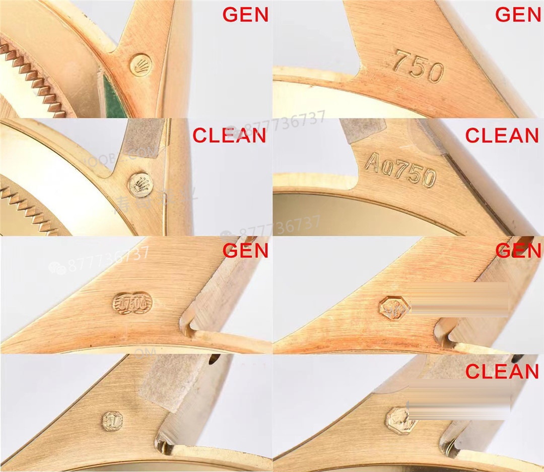 Gerçek-replika karşılaştırması: Clean Rolex yeşil-altın Daytona — 8. fotoğraf