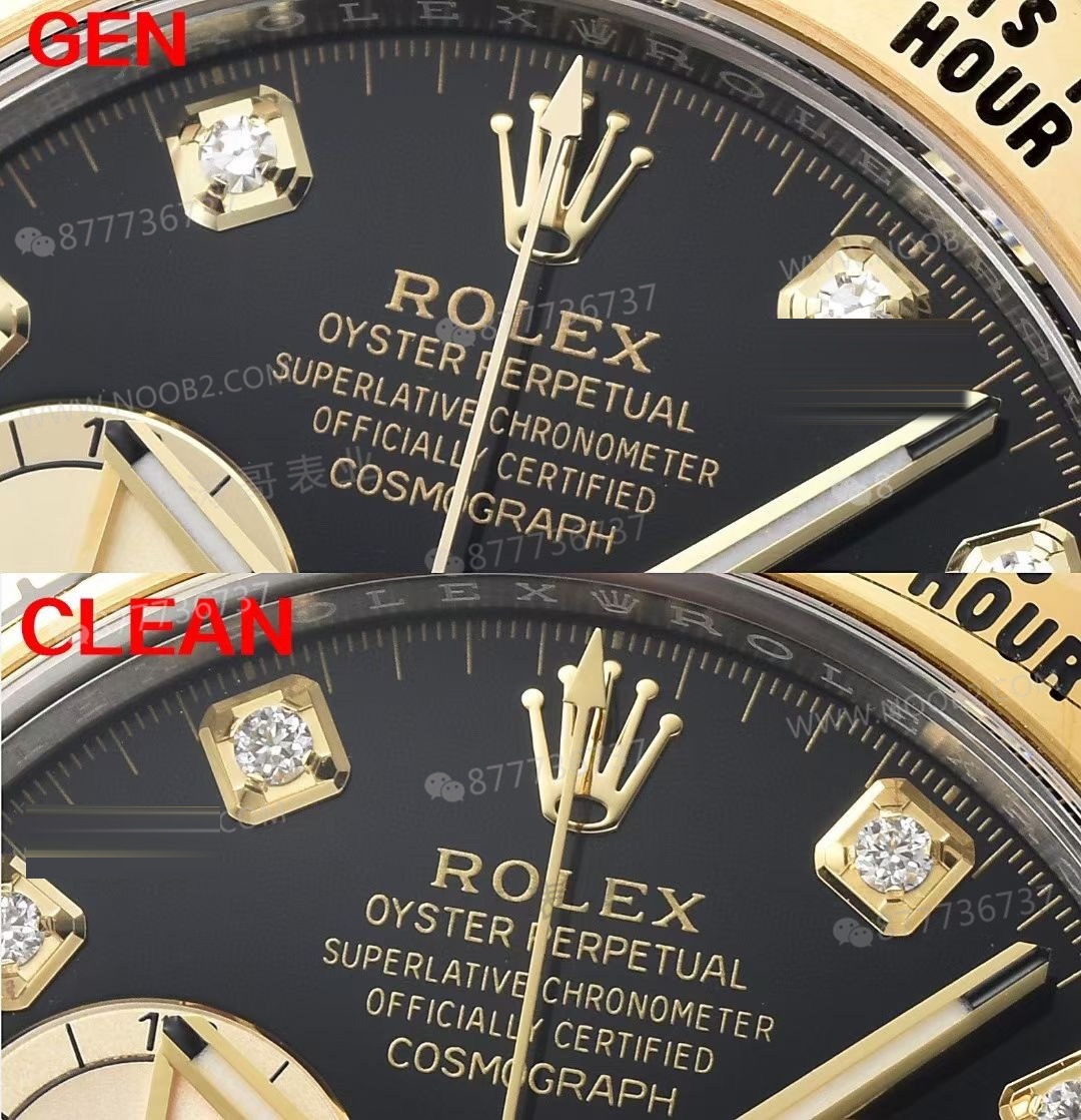 Gerçek-replika karşılaştırması: Clean/Clean iki renkli altın Daytona 4131 mekanizmalı 126503 — 4. fotoğraf